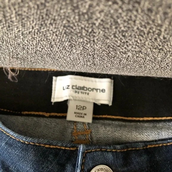 Liz Claiborne Dark Blue Slim Jeans - Picture 2 of 3